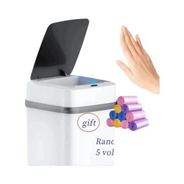 Imagem de Lixeira Inteligente Com Toque De 13L Para Cozinha, Banheiro, Vaso Sani