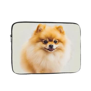 Imagem de Capa protetora para notebook amarela da Pomerânia de 12 polegadas à prova de choque, resistente à água, bolsa para computador, bolsa de transporte, bolsa de computador portátil, pasta para laptop para