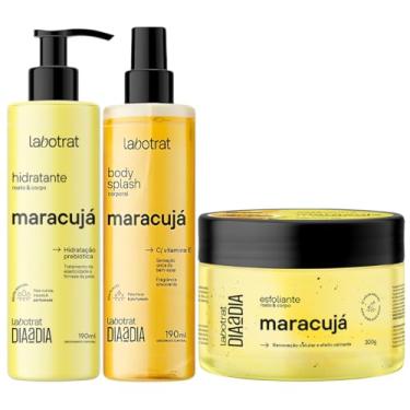 Imagem de Kit Body Splash + Esfoliante + Hidratante Corpo E Rosto Labotrat Cheiro De Fruta Maracuja 300g