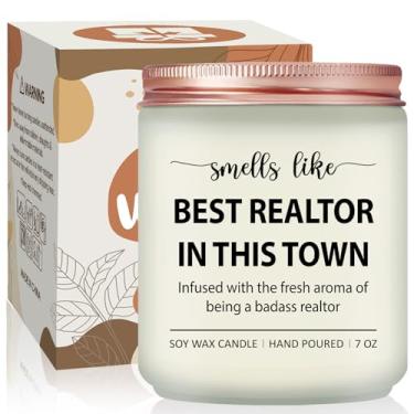 Imagem de Volufia Presentes de corretor de imóveis para mulheres e homens - Presentes de encerramento para corretores de imóveis, presentes de agradecimento para corretores de imóveis, vendedores - Vela