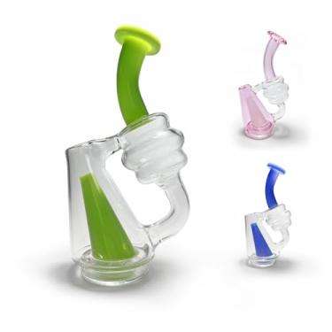 Imagem de Mini vaso de cristal colorido, acessórios de vidro, decoração artesanal de vidro para casa (verde)