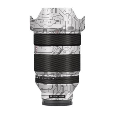 Imagem de Película protetora de lente de câmera película protetora de vinil adesivo premium para Sony FE 28-70mm F2 GM decalque 28-70 F 2 GM (branco circuito)