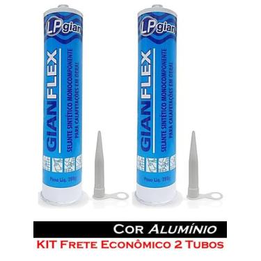 Imagem de 2 Selante Adesivo Cola Gian Flex para Farol / Lanterna / Bau - Cor Alu