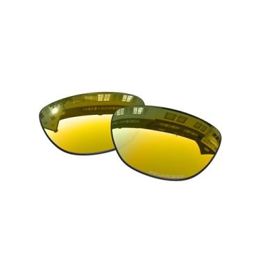Imagem de Lentes de substituição OOWLIT compatíveis com óculos de sol Oakley Jupiter Carbon, 24k Polycarbonate Combine8™ Polarized, One Size