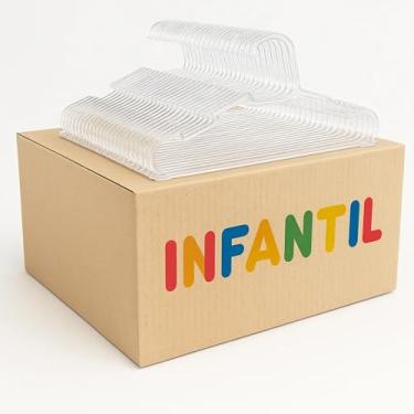 Imagem de Kit 30 Cabide Infantil de Acrílico Premium - Resistente, Elegante e Ideal para Roupas de 0 a 10 Anos (Transparente)