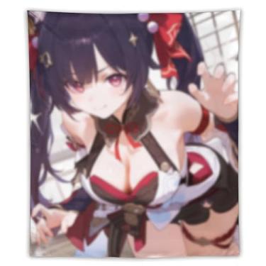 Imagem de LIEGBMEU Sexy Bikini Hot Anime Girl Tapeçaria 127.0 cmx152.4 cm Interior Exterior Wall Quilt Art Decoração de Tapeçaria Caprichosa, AF017