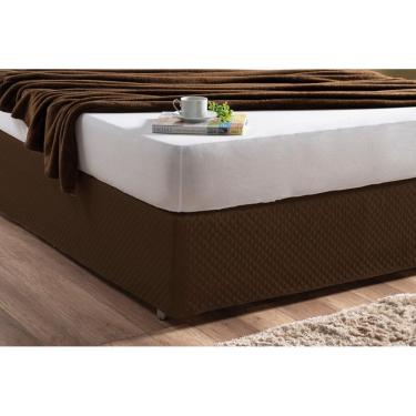 Imagem de Saia Box Cama Casal Queen Matelado Fábrica Própria Tabaco