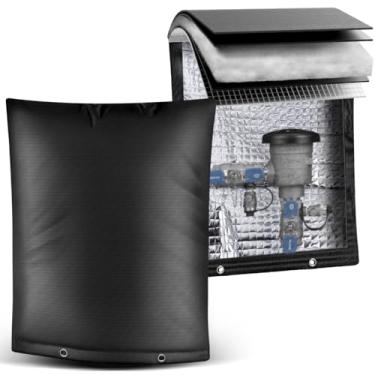 Imagem de i frmmy Capa de Isolamento de Refluxo - Proteção Contra Congelamento de Inverno para Canos e Sprinklers Externos, Isolamento Preventivo de 5 Camadas para Serviços Pesados, 16W X 20H" - Preto