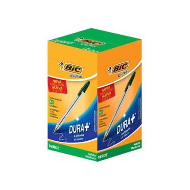 Imagem de Caneta Esferográfica 1.0Mm Cristal Verde 50 Un Bic 835207