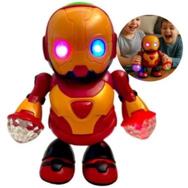 Imagem de Brinquedo Robótico Robô Dançarino Herói Luz Som Eletrônico Interativo 