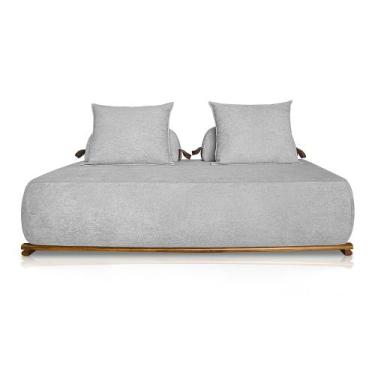 Imagem de Sofá 2 Lugares 1,60m com Base de Madeira Bouclé - Agius Lucadi Home, L