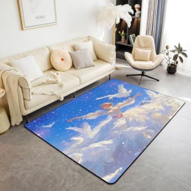 Imagem de jejeloiu Tapetes de balé para sala de estar para quarto, 7 x 12 cm, decoração de bailarinas para crianças, crianças, crianças, meninos, meninas, elegante, dança, sala de estar, para quarto, decoração