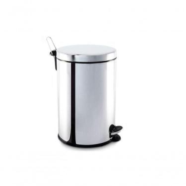 Imagem de Lixeira Pedal E Balde 20l Linha Decorline Inox - BRINOX, Prata