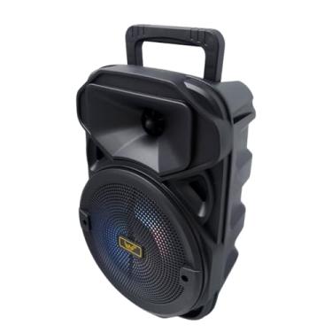 Imagem de Caixa de Som Karaokê Bluetooth Sem Fio 30W com Microfone e Luzes LED Portátil