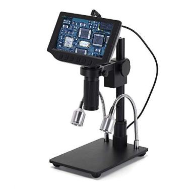 Imagem de HAYEAR Tela LCD de 5 polegadas, 16 MP, HD, HDMI, USB2.0, câmera de microscópio industrial, lente 5X-150X, suporte pequeno, portátil para reparo de telefone e laboratórios de reparo