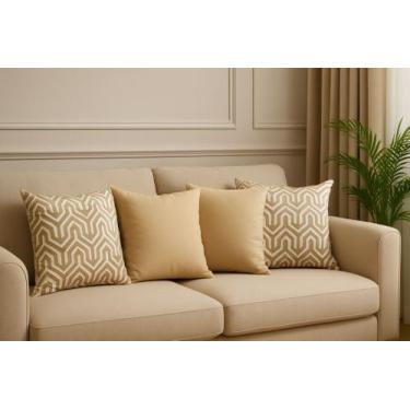 Imagem de Kit 4 Capas de Almofadas Tecido Impermeável! Tamanho 43X43 cm. Excelen