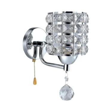 Imagem de Luminárias De Parede Decorativas Em Cristal Dourado E Prateado Simples