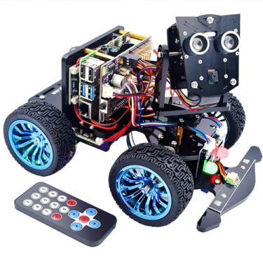 Imagem de Adeept PiCar-B Mars Rover Smart Car Kit for Raspberry Pi 5/4B/3B/3B+, Obstacle Avoidance, Line Tracking, Light Tracing, Camera, Speech Recognition, Python, PDF Tutorials(Raspberry Pi NOT Included)