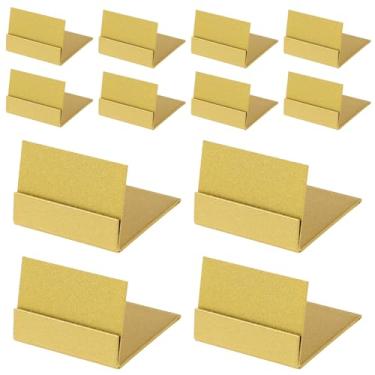 Imagem de 12 porta-cartões de mesa de metal, em forma de L, porta-cartões de mesa, portáteis, porta-cartões de nome, números estáveis, reutilizáveis para casamentos, festas e eventos