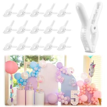 Imagem de LemonRoad 16 grampos de mola de plástico de 10 cm com abertura de mandíbula de 5 cm, clipes resistentes, clipes de arco de balão para artesanato, suporte de cenário, marcenaria, praia, estúdios de