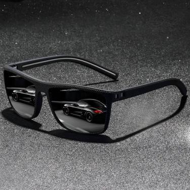 Imagem de Óculos MASCULINO de Sol Moderno POLARIZADO Square Texturizado Com Prot