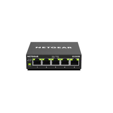 Imagem de Switch Netgear de 5 portas Gigabit Ethernet Smart Manager Plus (GS305E) – Desktop