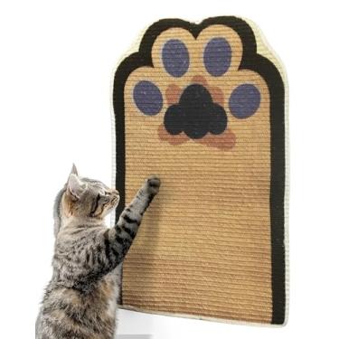 Imagem de Lukamoo Almofada para arranhar gatos, arranhador de parede para gatos internos (médio (61 x 40 cm) (canela)