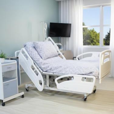 Imagem de Cama Hospitalar Motorizada Com Colchão D33 9 Movimentos Para Idosos Conforto e Segurança Elétrica