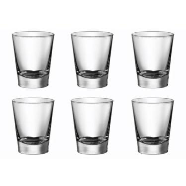 Imagem de Copo Shot 70ml Safira Whisky Tequila Licor Cachaça Jogo 6 Unidades