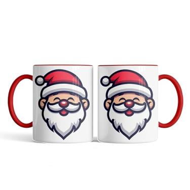 Imagem de Caneca xicara porcelana Natal Papai Noel cabeça 25EI (preto)