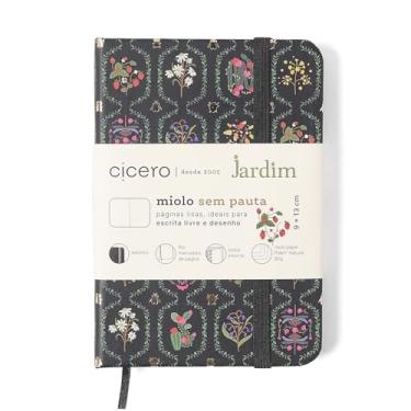 Imagem de CADERNETA CICEROS JARDIM SEM PAUTA 9X13 PRETO