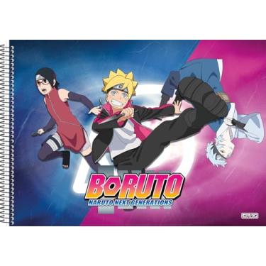 Imagem de Caderno Cartografia e Desenho Espiral Animativa, 60 folhas, Capa Dura, Boruto C