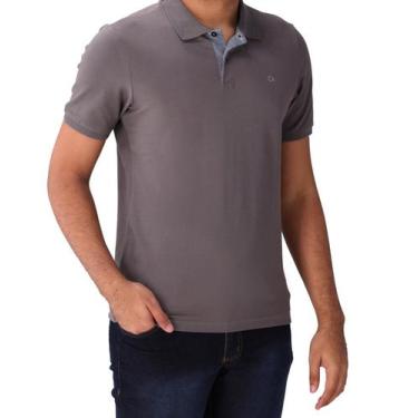 Imagem de Camisa Masculina Social Gola Polo Ogochi Slim Manga Curta Camiseta - O