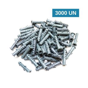 Imagem de 3000 Bucha de Fixação Com Aba Anel 6mm Tijolo Bloco Parede - IvPlast