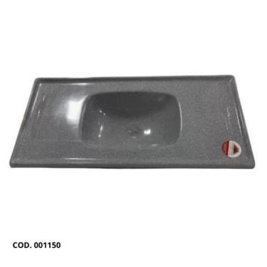 Imagem de Pia de Cozinha 1,00 x 0,50m Cinza Granitado Fibra - FORTMÁRMORE