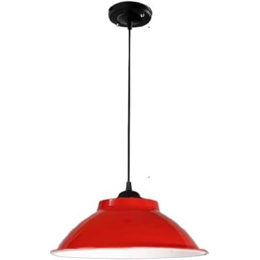 Imagem de Luminária pendente de metal moderna Industria, lustre country em V, tampa de panela simples, lustre E26 E27, base retrô, casa de fazenda, decoração moderna