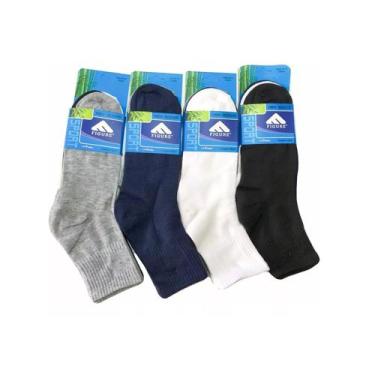 Imagem de Meias masculinas de algodão 12 pares de bambu 80% poliamida - Lightbek