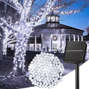 Imagem de Pisca Cordão Externo Solar Natal 500 Lâmpadas LED Branco 50m - Genéric