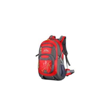 Imagem de Mochila de acampamento Trekking 50L impermeável vermelha - Lightbek Of