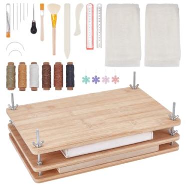 Imagem de UNICRAFTALE 1 conjunto de kits de encadernação de livros materiais de encadernação material de encadernação kit de reparo de livros com agulhas de furador de pasta óssea foi rosca para encadernação e