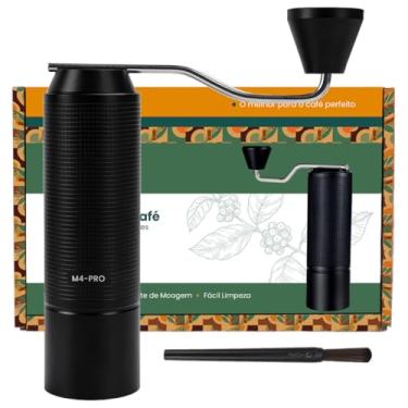Imagem de Moedor de Café Manual, Preto, Compacto e em Inox, Capacidade 30g para Casa, Escritório e Acampamento