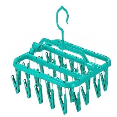 Imagem de Varal Roupa Intima Adequado Para Roupas íNtimas, Meias E Outras PeçAs Pequenas. FáCil De Usar(1 Varal 26 Pregadores Dobrável)