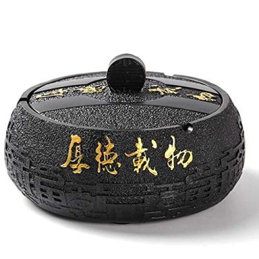 Imagem de Cinzeiros para cigarros retro cinzeiro cerâmico criativo prático decoração de escritório com capas sala de estar artesanato decoração estilo chinês cinzeiro individual decoração cinzeiro fumar (cor