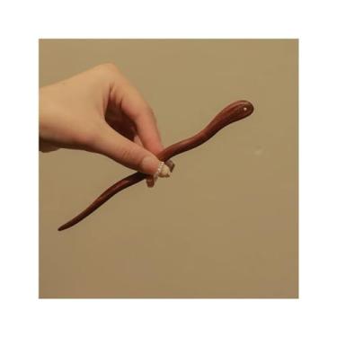 Imagem de Grampo de cabelo vintage simples de madeira acessórios de cabelo feminino chinês retrô grampos de cabelo grampos de cabelo para cabelo grosso