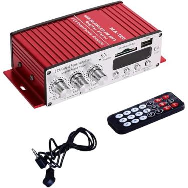 Imagem de Amplificador Receiver Bluetooth 2 Canais Usb Sd Radio Fm Som，Amplificador de carro MA-120 HIFI