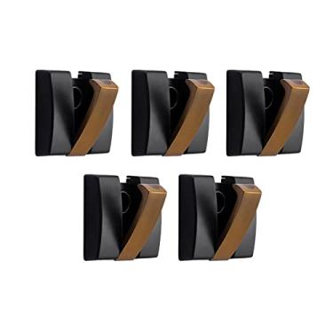 Imagem de Cabide montado na parede gancho dobrável 5 peças pendurar na parede toalha de banheiro chaveiro gancho cabide gancho gancho de parede dispositivo de armazenamento de chave de entrada cabide pendurado