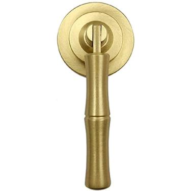 Imagem de Puxador de gaveta moderno minimalista total cobre bambu seção alça gaveta guarda-roupa armário sapato armário maçaneta retro maçaneta retro maçaneta retro (tamanho: A) (C) (B)