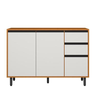 Imagem de Balcao 3 Portas 2 Gavetas com Tampo Ravena Poliman