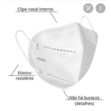 Imagem de Máscara descartável KN95 Branca unitário  - Proteção Max