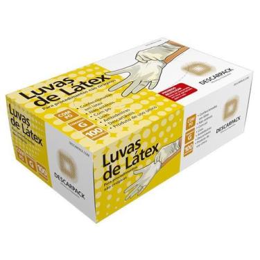 Imagem de Luva Latex Descarpack C/ Pó - Caixa com 100 un. M